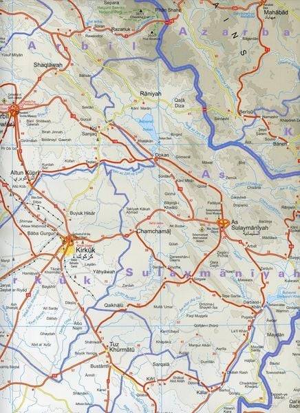 Reise Know-How Landkarte Irak, Kuwait 1 : 850.000