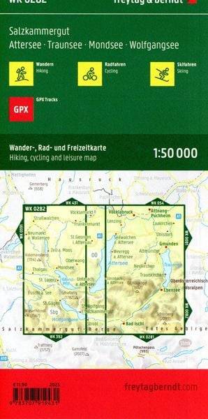 Salzkammergut, Wander-, Rad- und Freizeitkarte 1:50.000, freytag &amp; berndt, WK 0282