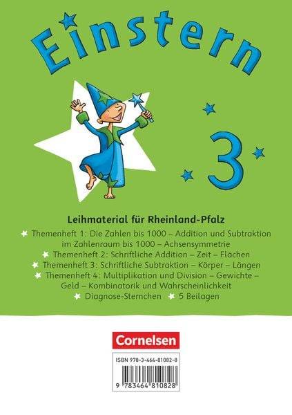 Einstern Mathematik 03 (Rheinland-Pfalz). Themenhefte 1-4, Diagnoseheft und Kartonbeilagen im Schuber - Ausleihmaterial