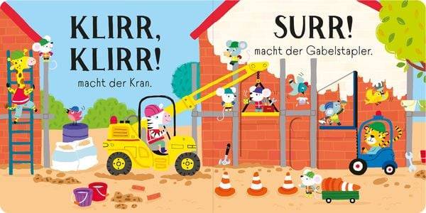 Schieben und Lauschen: Fahrzeuge auf der Baustelle