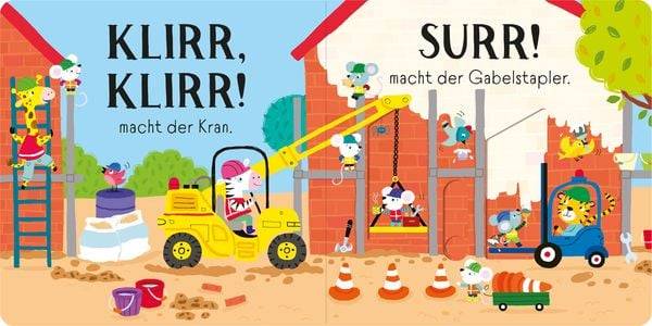 Schieben und Lauschen: Fahrzeuge auf der Baustelle