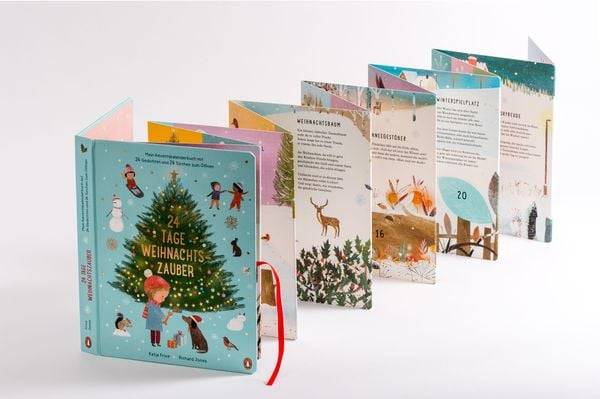24 Tage Weihnachtszauber - Mein Adventskalenderbuch mit 24 Gedichten und 24 Türchen zum Öffnen