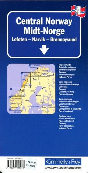 Mittel-Norwegen Nr. 04 Regionalkarte Norwegen 1:400 000