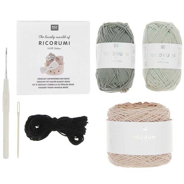 Ricorumi Häkel-Set "Oster-Körbchen beige"
