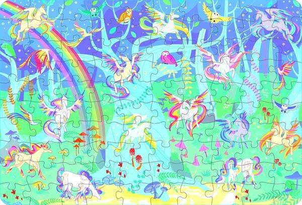 Puzzle & Buch: Einhörner