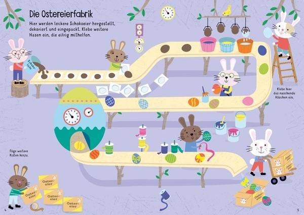 Mein Immer-wieder-Stickerbuch: Die Häschen feiern Ostern