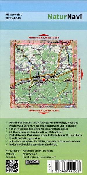 Pfälzerwald 3. Blatt 41-548, 1 : 25 000