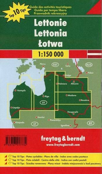 Lettland, Autokarten Set 1:150.000, Top 10 Tips