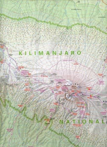 Kilimanjaro National Park Tourist Map & Guide 1 : 100.000