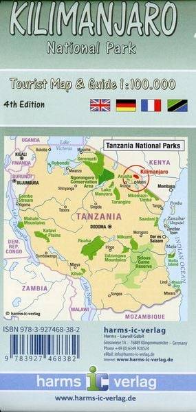 Kilimanjaro National Park Tourist Map & Guide 1 : 100.000