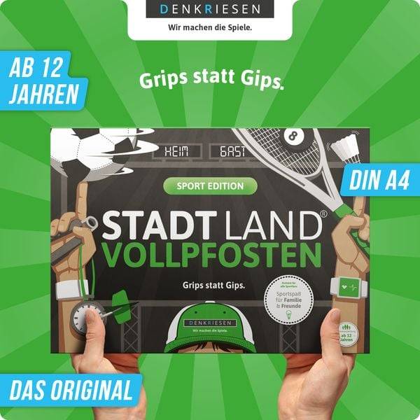 Denkriesen - Stadt Land Vollpfosten® - Sport Edition "grips Statt Gips." - A4