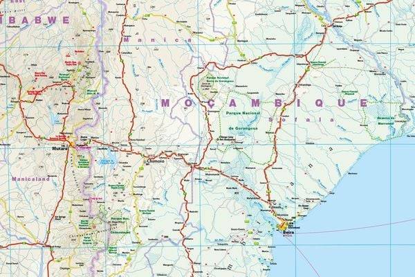 Reise Know-How Landkarte Mosambik, Malawi (1:1.200.000)