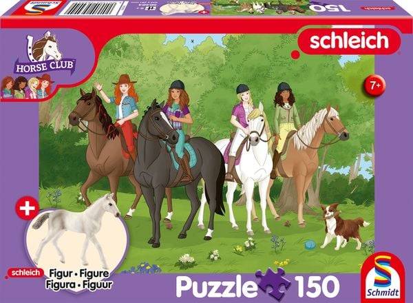 Schmidt Spiele - Schleich : Horse Club - Club Holstein Fohlen, 150 Teile plus Figur