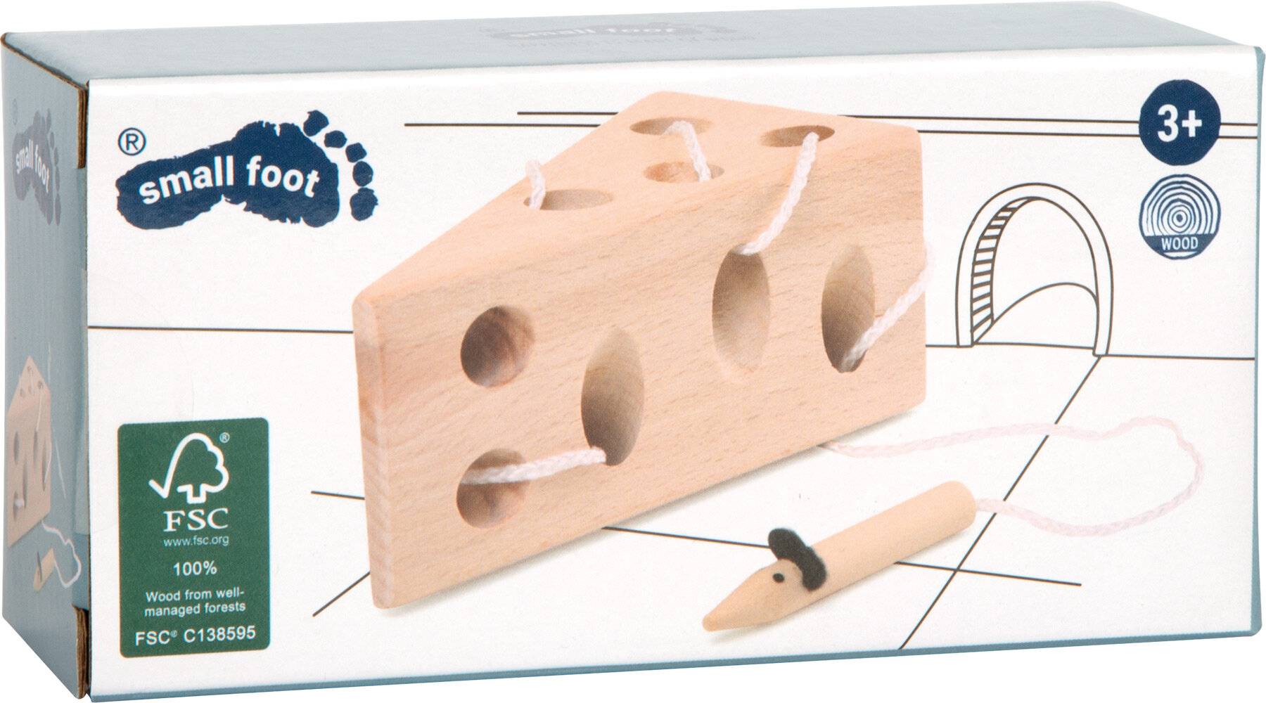 Fädelspiel Käse und Maus
