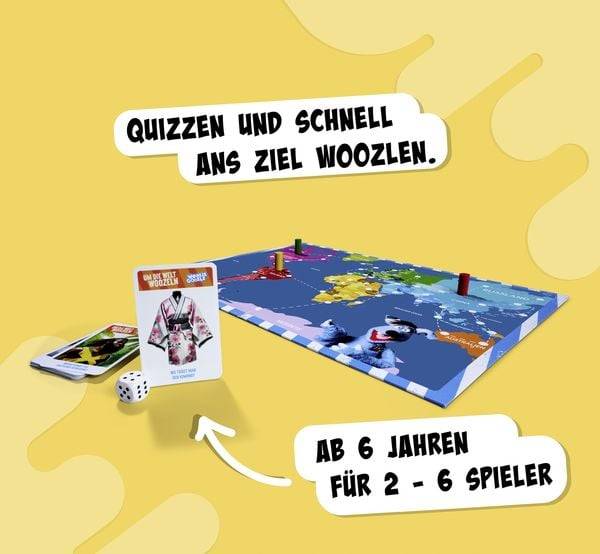 Noris 606102072 - Toggo, Woozle Goozle Um die Welt woozeln! Quiz-Reise um die Welt, Lernspiel