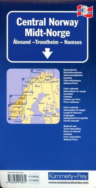 Mittel-Norwegen Nr. 03 Regionalkarte Norwegen 1:335 000