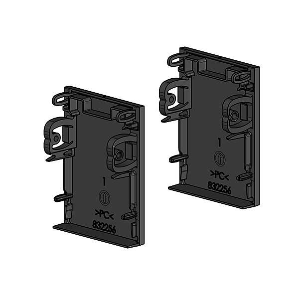 LTS Licht&Leuchten Enddeckel (VE2) LK-Z 045.1 schwarz