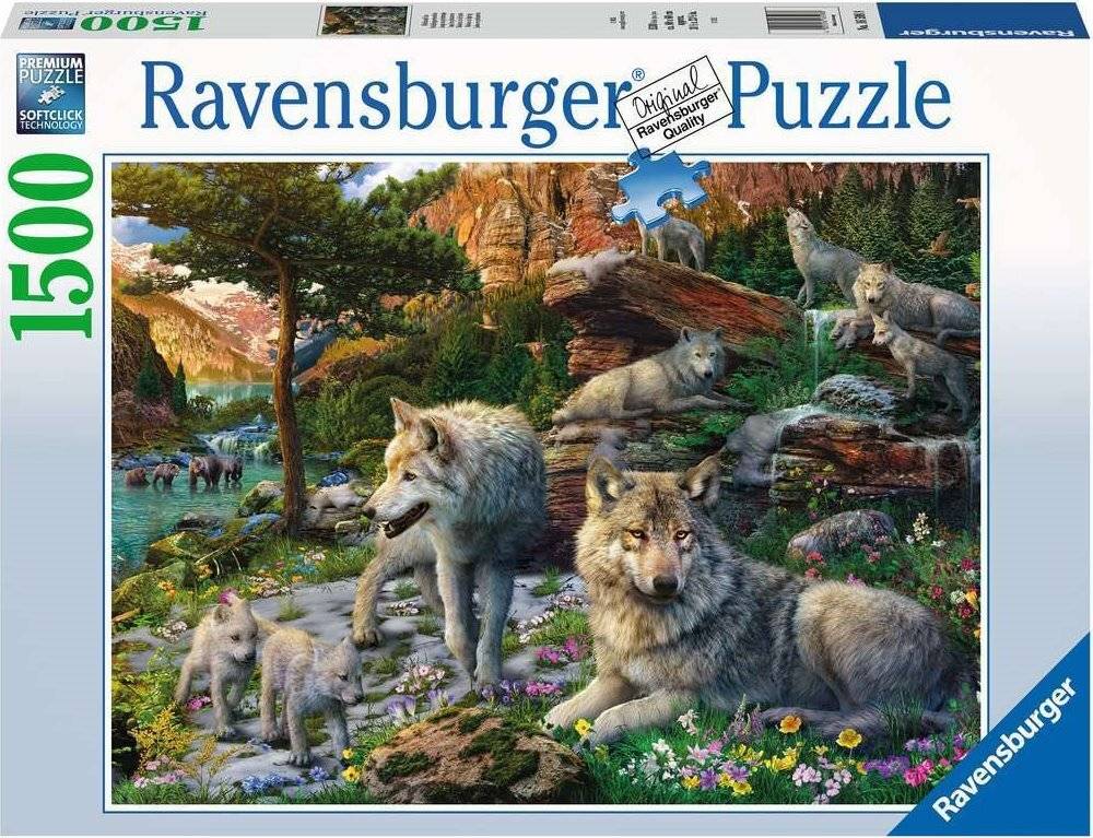 RAVENSBURGER Puzzle Vlci na jař e 1500 dílků