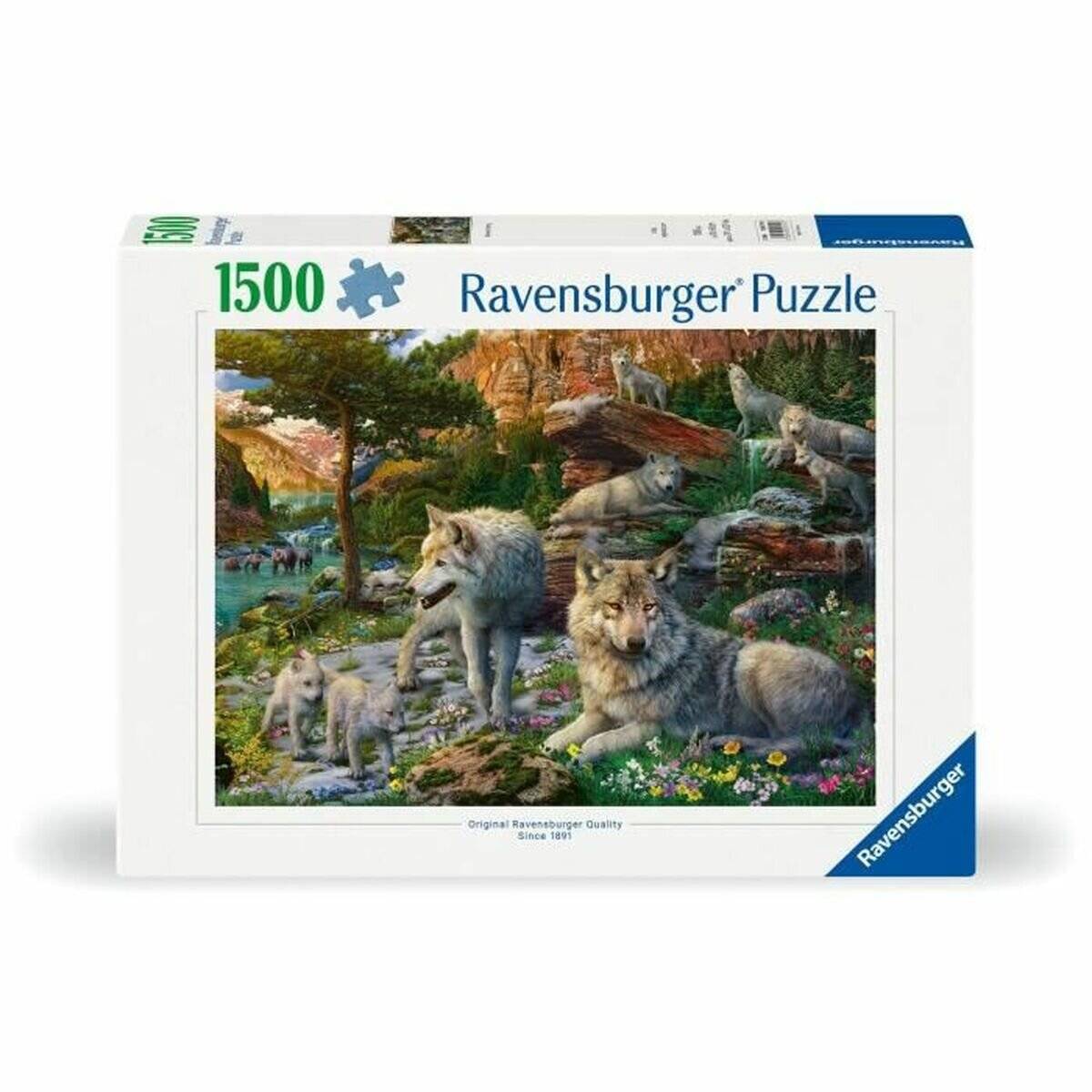 RAVENSBURGER Puzzle Vlci na jař e 1500 dílků