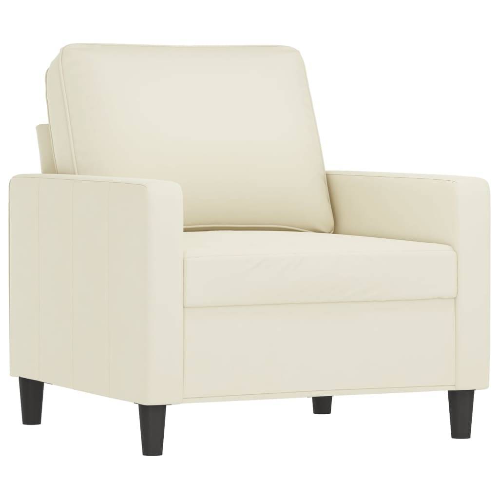 vidaXL 4-tlg. Sofagarnitur Creme Samt