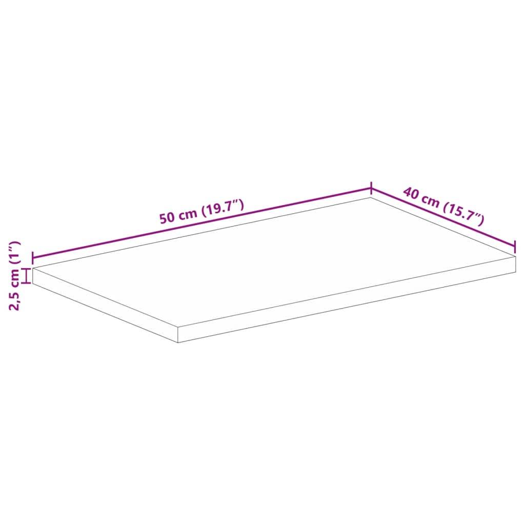 vidaXL Tischplatte 50x40x2,5 cm Rechteckig Altholz Massiv