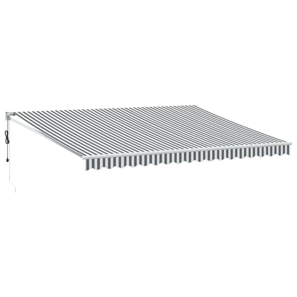 vidaXL Markise Einziehbar Anthrazit und Weiß 4,5x3 m Stoff & Aluminium