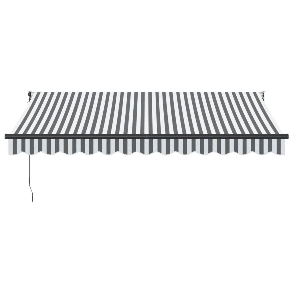 vidaXL Markise Einziehbar Anthrazit & Weiß 3,5x2,5 m Stoff & Aluminium