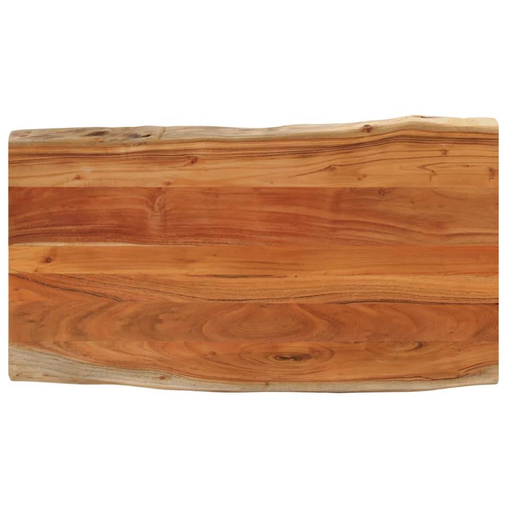 vidaXL Tischplatte 100x60x3,8cm Rechteckig Massivholz Akazie Baumkante