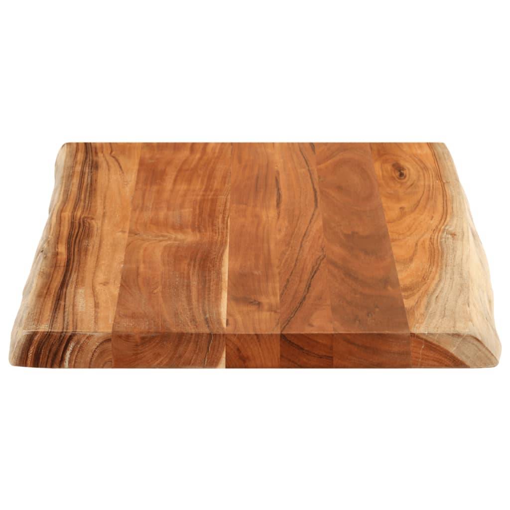 vidaXL Tischplatte 70x60x3,8 cm Rechteckig Massivholz Akazie Baumkante