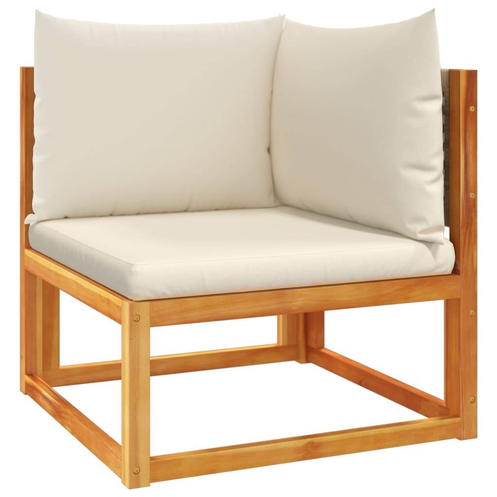 vidaXL Garten-Ecksofas mit Kissen 2 Stk. Massivholz Akazie