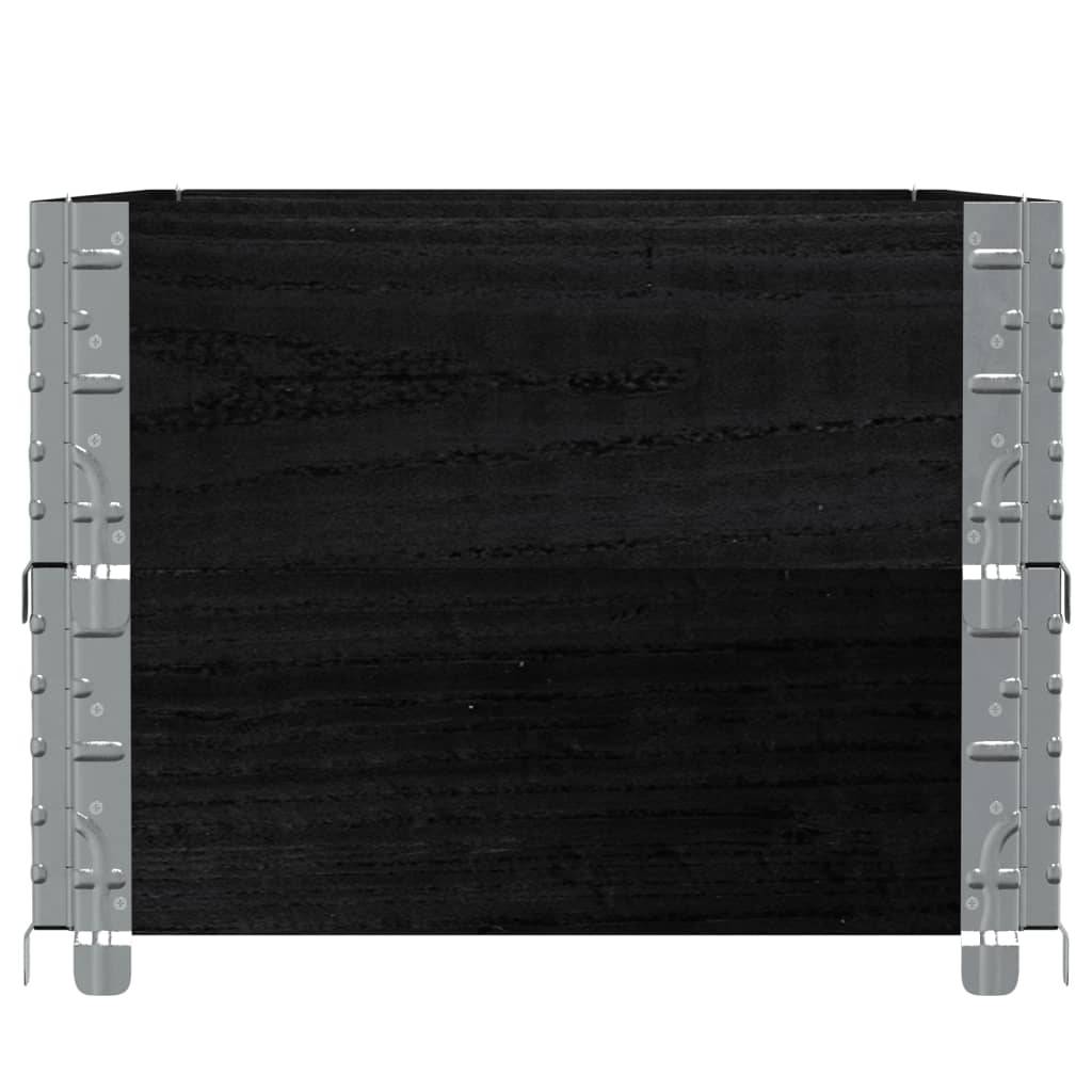 vidaXL Pflanzkasten Schwarz 100x50 cm Massivholz Kiefer