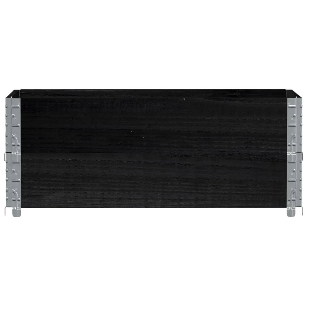 vidaXL Pflanzkasten Schwarz 100x50 cm Massivholz Kiefer