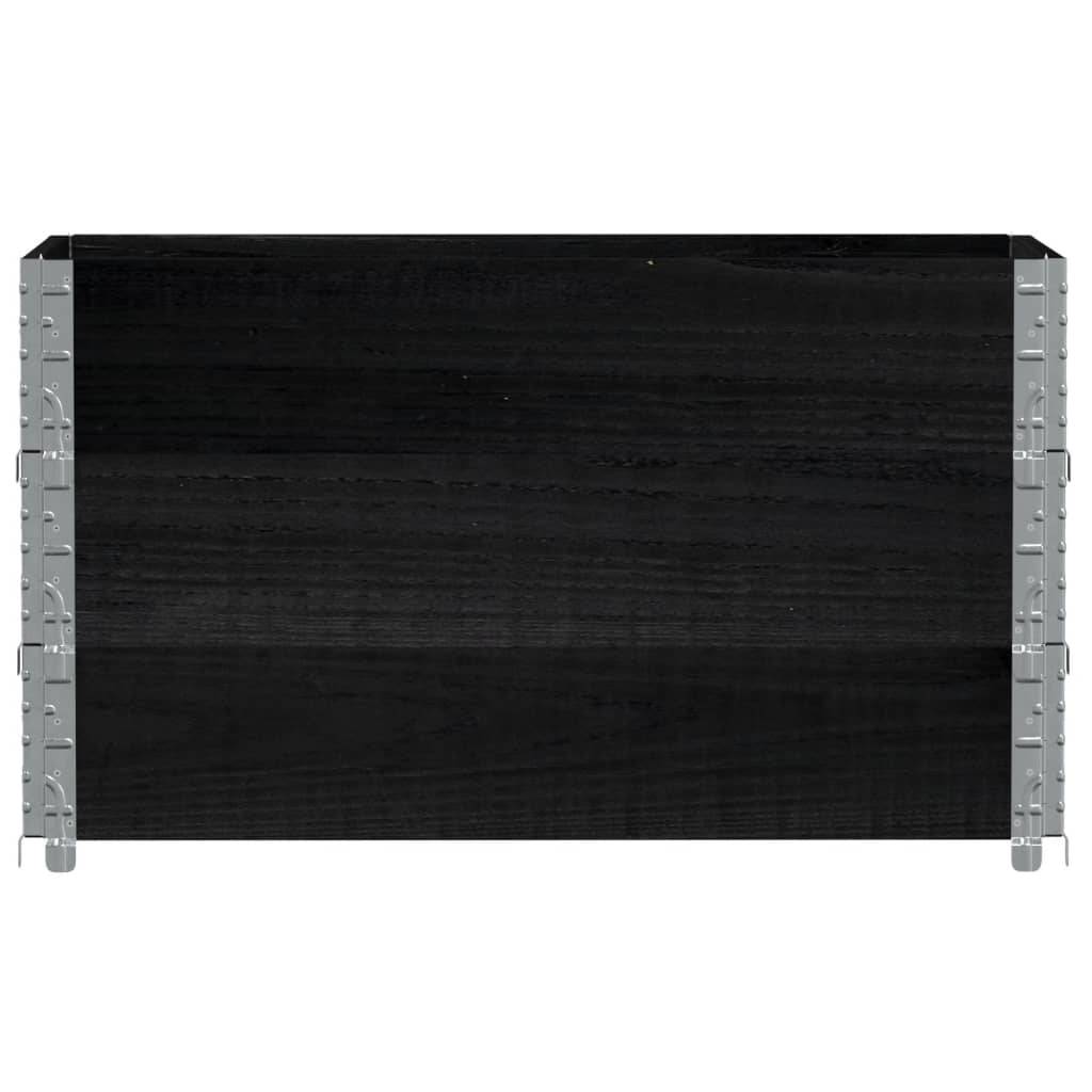 vidaXL Pflanzkasten Schwarz 100x50 cm Massivholz Kiefer