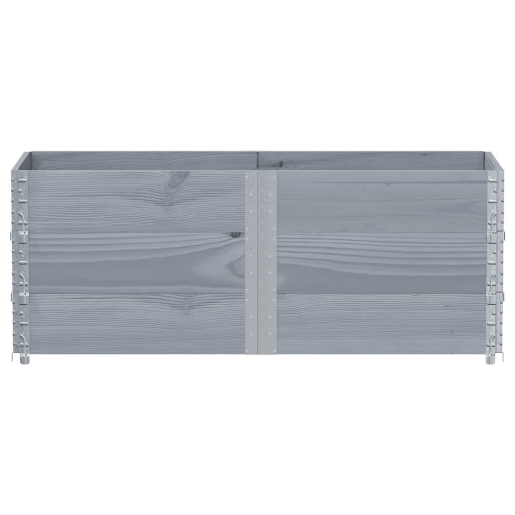 vidaXL Pflanzkasten Grau 150x50 cm Massivholz Kiefer
