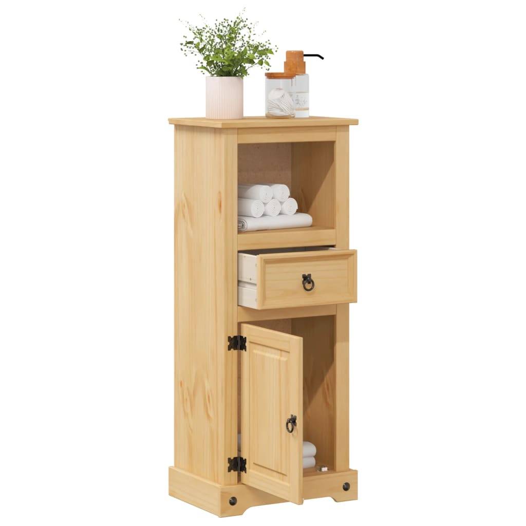 vidaXL Badschrank Corona 45x33x110 cm Massivholz Kiefer