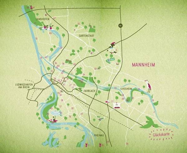 Grüne Glücksorte in Mannheim