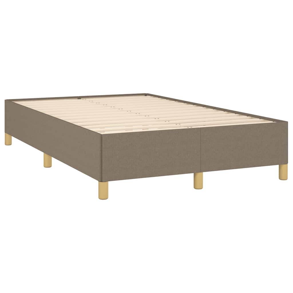 vidaXL Boxspringbett mit Matratze Taupe 120x190 cm Stoff