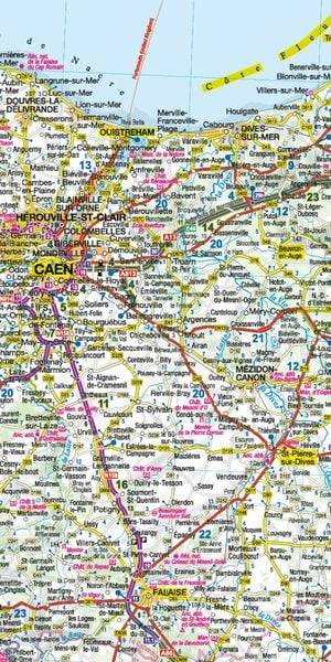 MoTourMaps Normandie Auto- und Motorradkarte 1:300.000