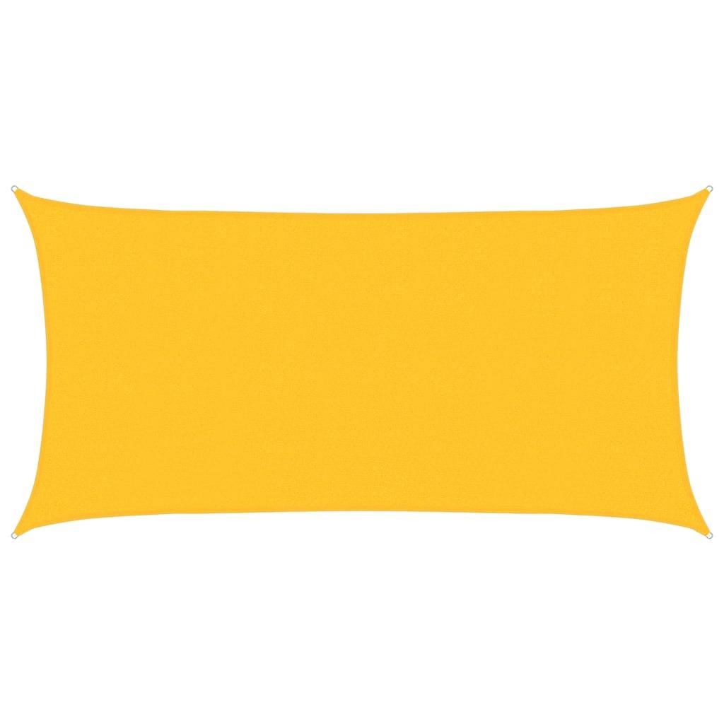 vidaXL Sonnensegel 160 g/m² Rechteckig Gelb 2x3,5 m HDPE