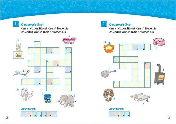 Leselöwen Kreuzworträtsel für Leseprofis - 2. Klasse (Sonnengelb)