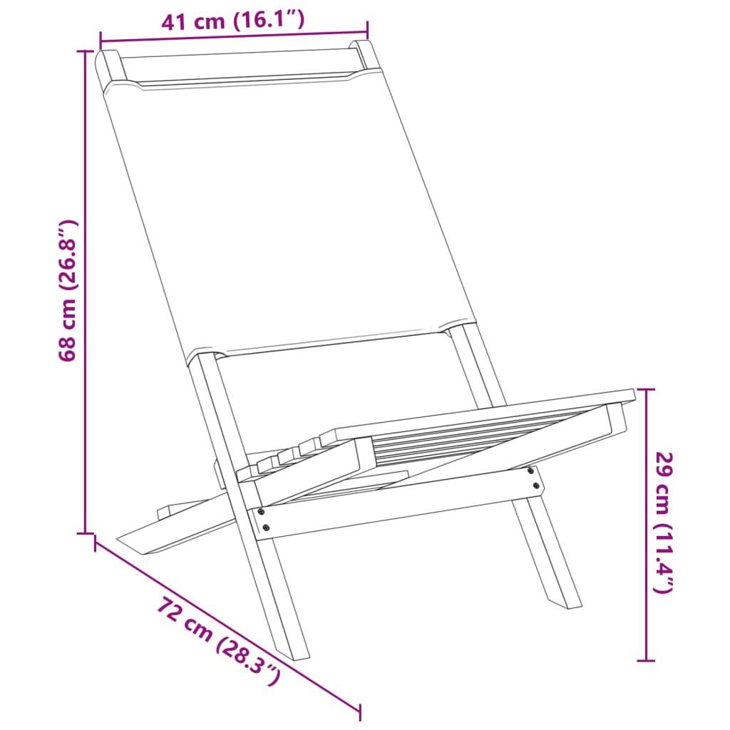 vidaXL Gartenstühle 4 Stk. Klappbar Grün Stoff und Massivholz