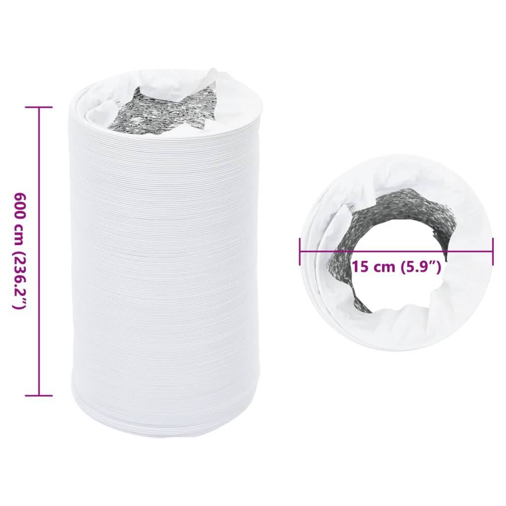 vidaXL Lüftungsschlauch Aluminium und PVC 6 m Ø15 cm