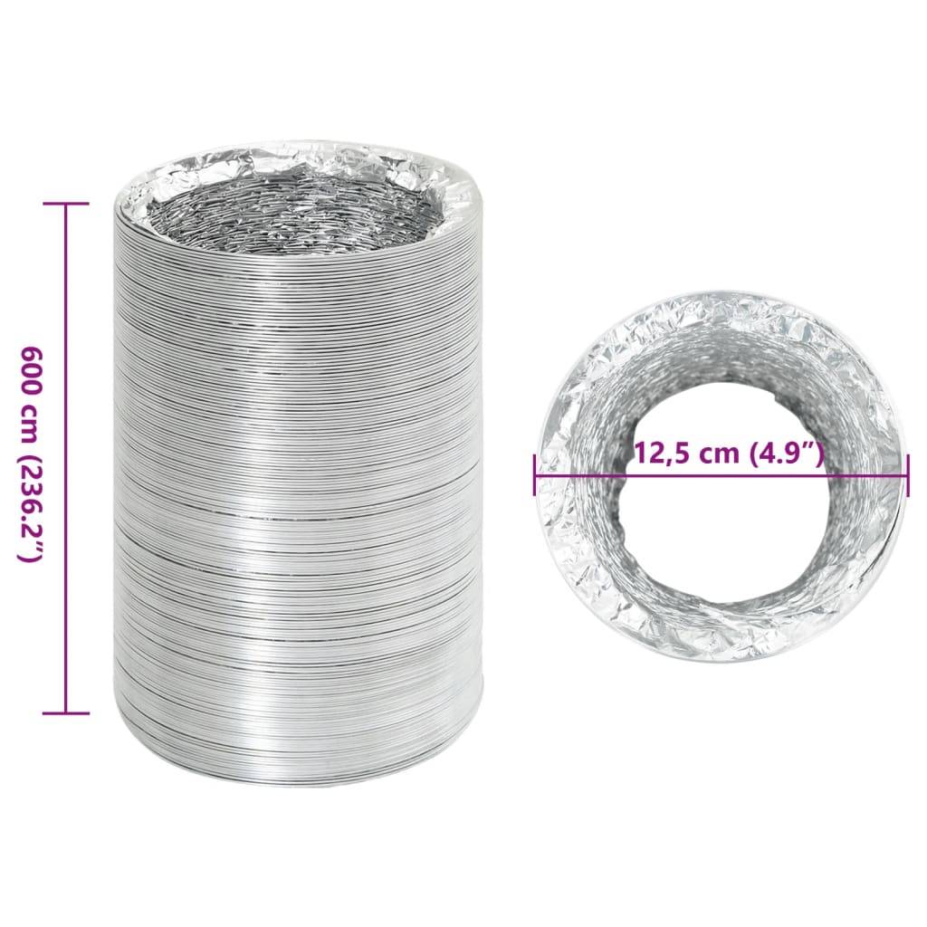 vidaXL Lüftungsschlauch Aluminium 6 m Ø12,5 cm