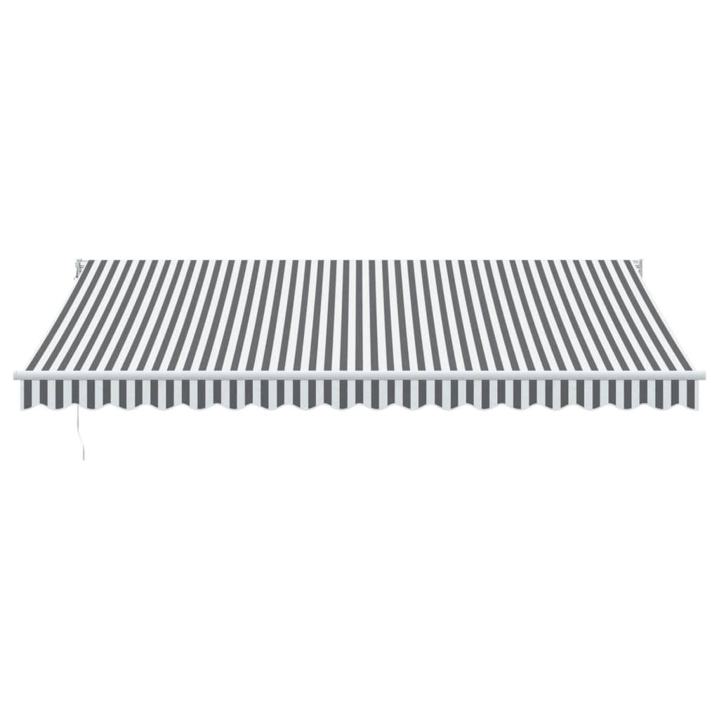 vidaXL Markise Einziehbar Anthrazit und Weiß 4,5x3 m Stoff & Aluminium
