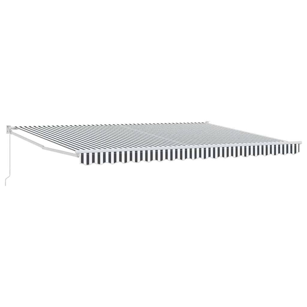 vidaXL Markise Einziehbar Anthrazit und Weiß 4,5x3 m Stoff & Aluminium