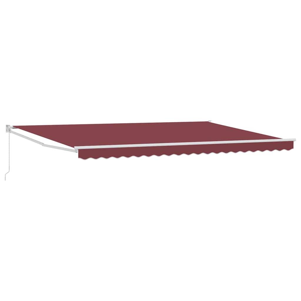vidaXL Markise Manuell Weinrot 500x300 cm