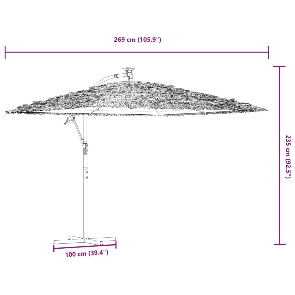 vidaXL Sonnenschirm mit Stahlmast Braun 269x269x235 cm
