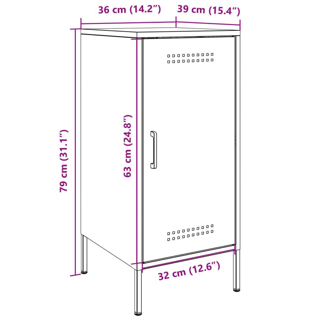 vidaXL Sideboards 2 Stk. Schwarz 36x39x79 cm Stahl