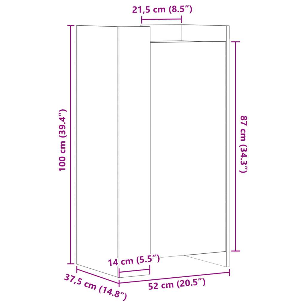 vidaXL Schuhschrank Weiß 52x37,5x100 cm Holzwerkstoff