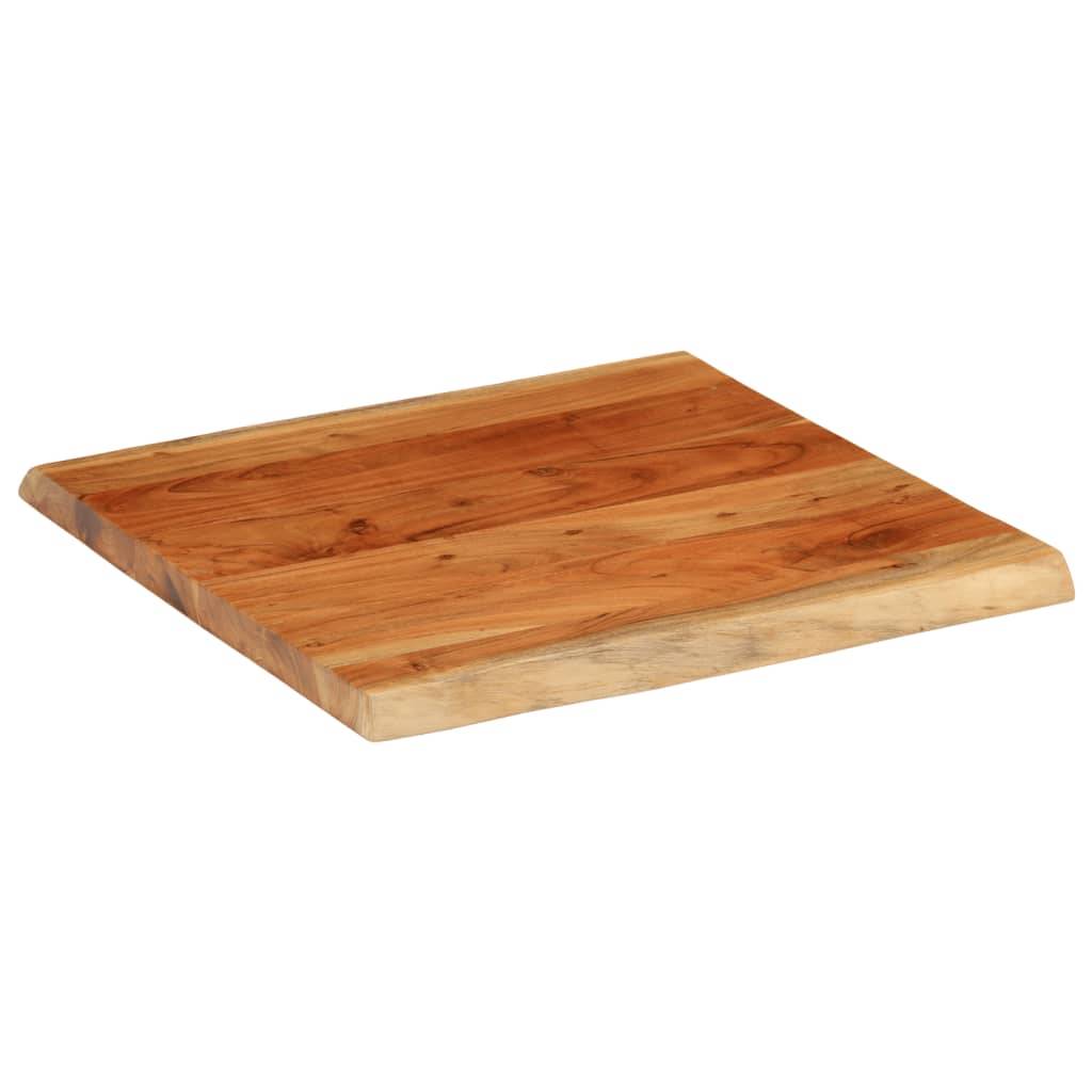 vidaXL Tischplatte 80x80x2,5cm Quadratisch Massivholz Akazie Baumkante